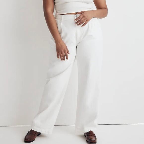 Madewell The Harlow Wide-Leg Jeans White Size 32‎ - Picture 1 of 10